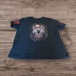 Grunt Style Men’s Sugar Skull Graphic T-Shirt XXXLARGE Black Short Sleeve